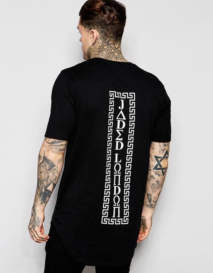 Jaded London T-shirt With Back Print - Black