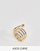 Asos Curve Swirl Surround Ring - Gold