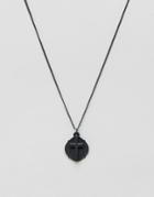Chained & Able Cross Pendant Necklace In Black - Black