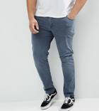 Asos Plus Skinny Jeans In Smokey Blue - Blue