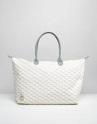 Mi Pac Check Shopper Bag - White