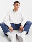 Asos Design Knitted Sweater With Whale Embroidery In White