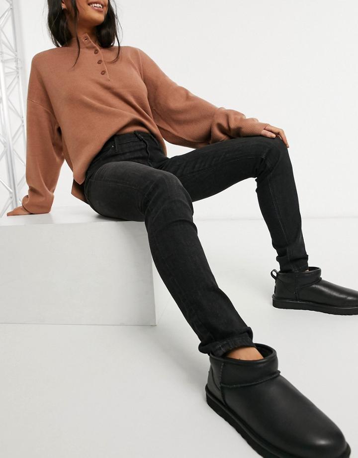 Lee Scarlett High Waist Skinny Jeans In Washed Black