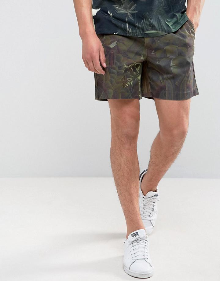 Weekday Piotr Rouss Shorts Jungle Print - Green