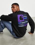 Carhartt Wip Medley State Backprint Sweatshirt In Black