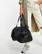 Asos Design Black Holdall In Recycled Polyester Blend