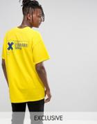 Reclaimed Vintage Inspired Oversized T-shirt In Overdye With Back Print - Yellow