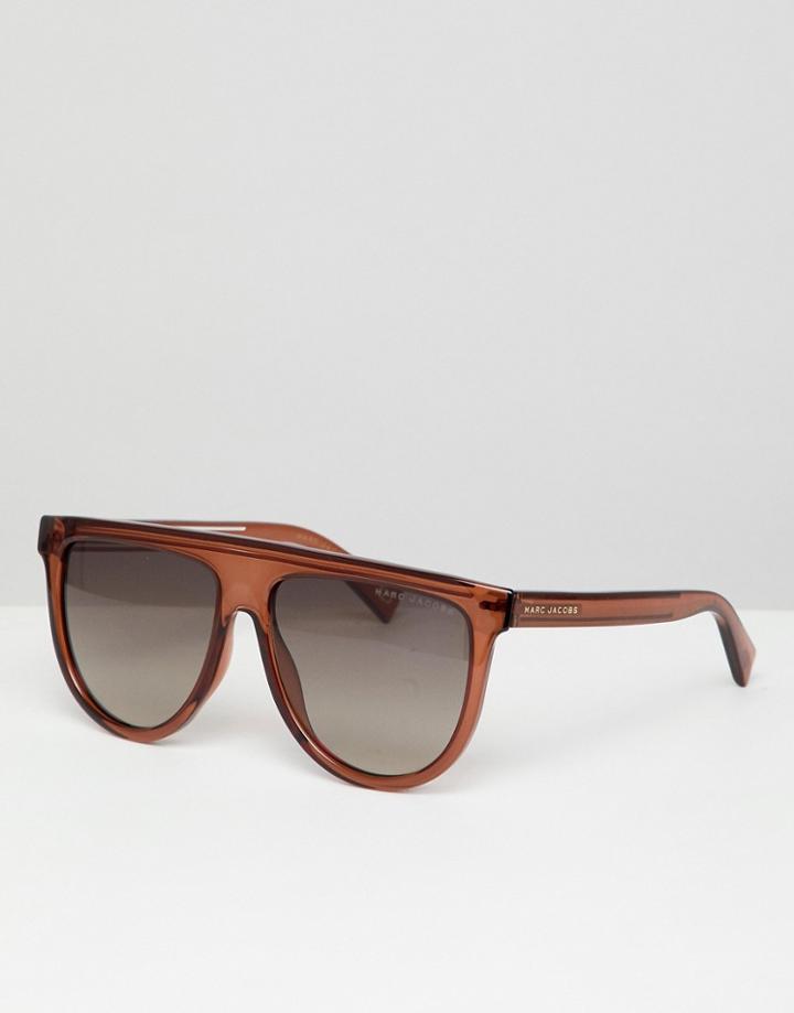 Marc Jacobs Flat Brow Sunglasses In Red - Red
