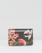 Ted Baker Small Purse In Floral Print - Black