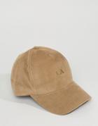 Asos Baseball Cap In Camel Cord With L.a. Embroidered Logo - Beige