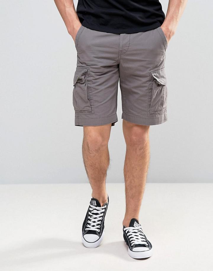 Jack & Jones Intelligence Cargo Shorts In Loose Fit - Gray