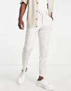 French Connection Slim Fit Linen Suit Pants-neutral