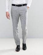 Jack & Jones Premium Slim Suit Pant In Salt And Pepper - Gray