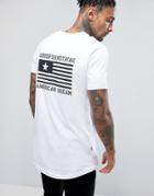 Good For Nothing T-shirt In White With Back Print - White