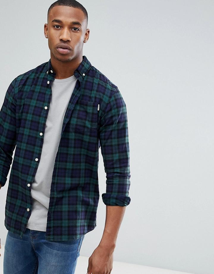 Jack & Jones Originals Slim Fit Check Shirt - Green