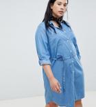 Levi's Plus Denim Dress With Belt-blue