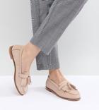 Parklane Leather Flat Loafers - Beige