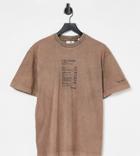 Collusion Unisex T-shirt With Print In Stone-neutral
