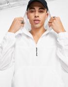 Brave Soul Overhead Half Zip Anorak Jacket In White