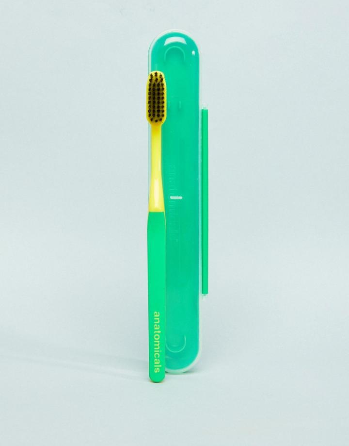 Anatomicals And Ain't That The Tooth The Better Brush Charcoal Tooth Brush - Green - Clear