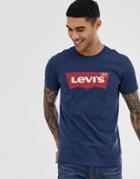 Levi's Large Batwing Logo T-shirt In Dress Blues-navy