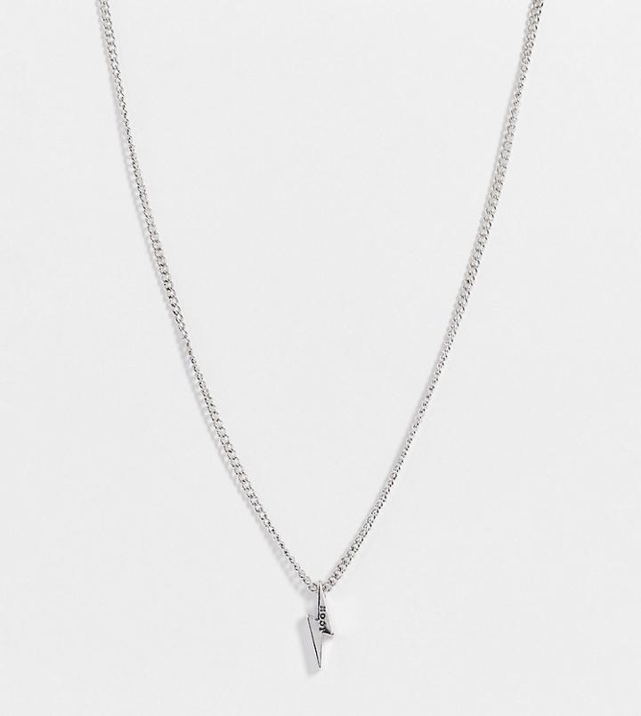 Icon Lightning Pendant In Silver