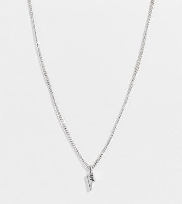 Icon Lightning Pendant In Silver