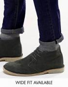 Asos Desert Boots In Suede - Wide Fit Available - Gray