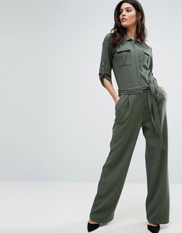 Lavand Utility Jumpsuit - Green