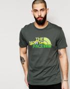 The North Face T-shirt With Mountain Line Logo - Dark Gree