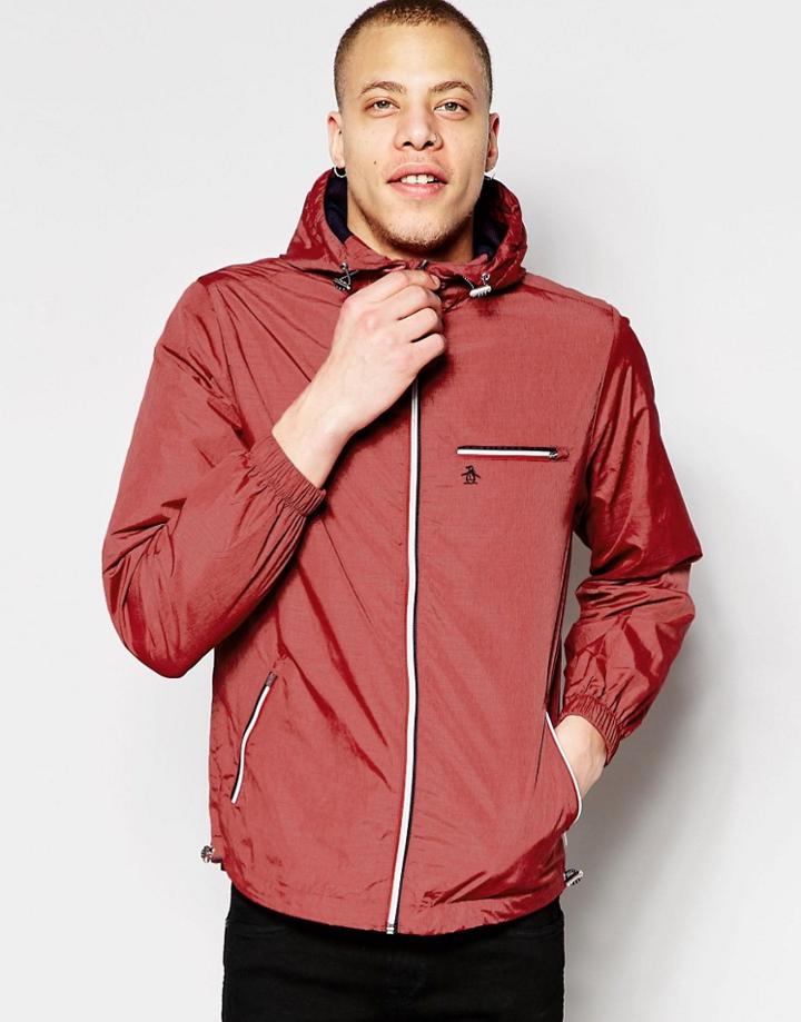Original Penguin Lightweight Ratner Hooded Jacket - Pink