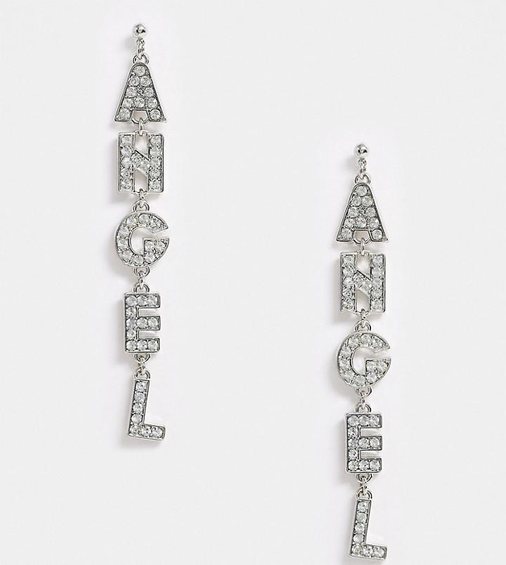 Reclaimed Vintage Inspired Angel Drop Earring