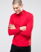 Fila Vintage Long Sleeve Roll Neck T-shirt - Red