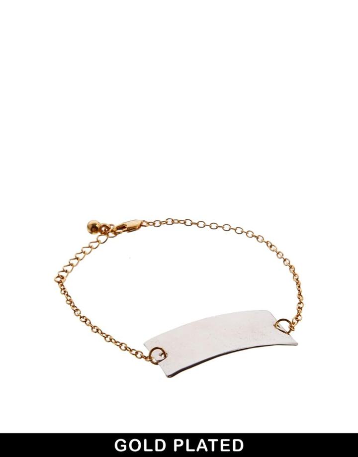 Asos Id Bracelet With Gold And Silver Plating