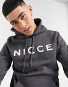 Nicce Original Logo Hoodie In Gray-grey