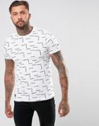 New Era Originators T-shirt With All Over Print - White