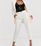 Asos Design Petite Pop Slim Suit Pants-white