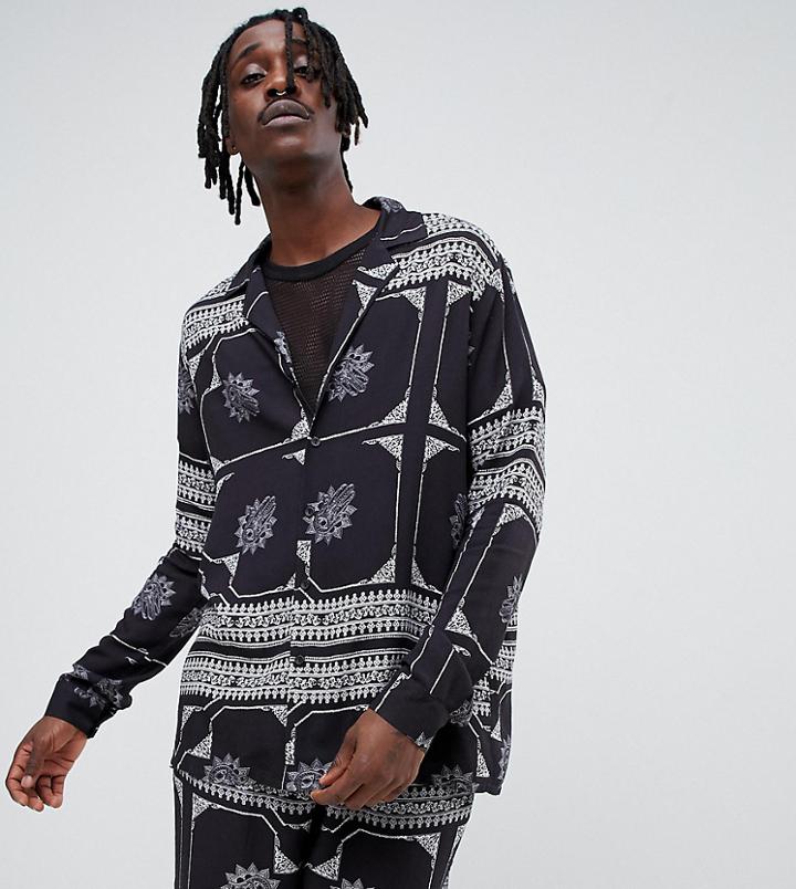 Reclaimed Vintage Inspired Two-piece Shirt - Black