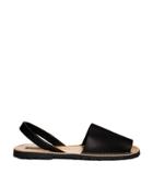 Park Lane Black Sling Flat Sandals