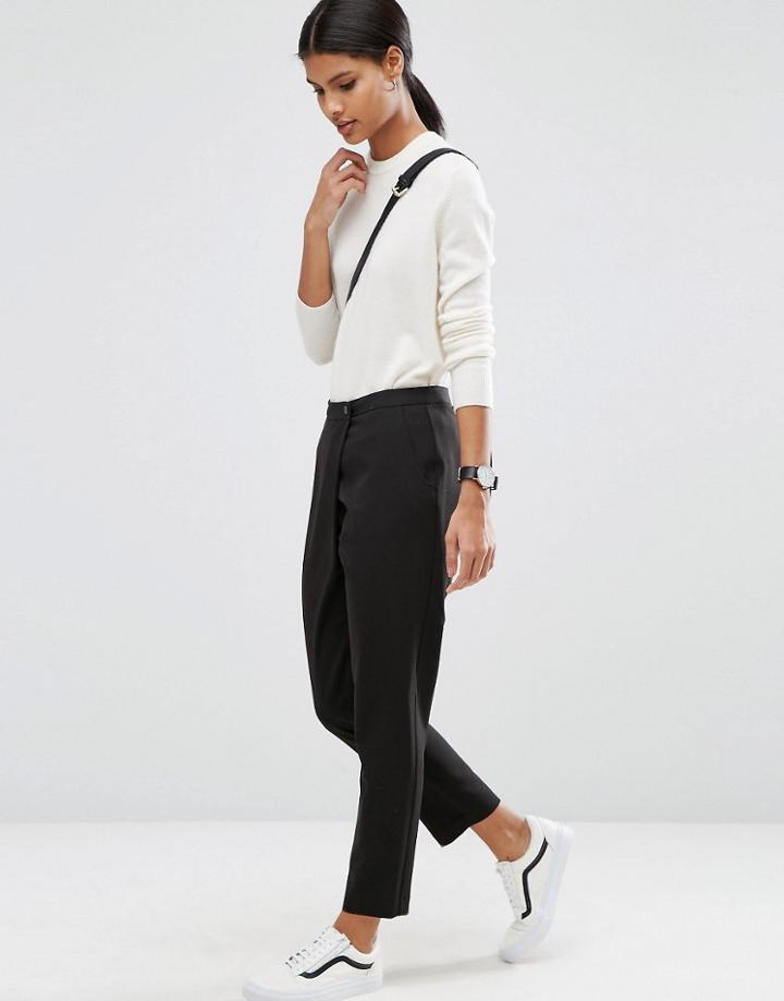 Asos Wrap Front Slim Pant - Black