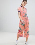 Tommy Jeans Floral Jumpsuit - Pink