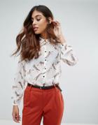 Vero Moda Fox Print Blouse - White