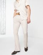 Asos Design Smart Skinny Flared Pants In Stone-neutral