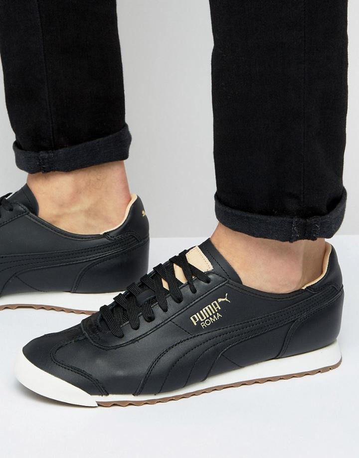 Puma Roma Og Natural Sneakers In Black 36318402 - Black