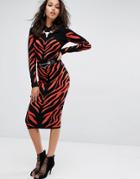 Versace Jeans High Waist Zebra Print Skirt - Multi