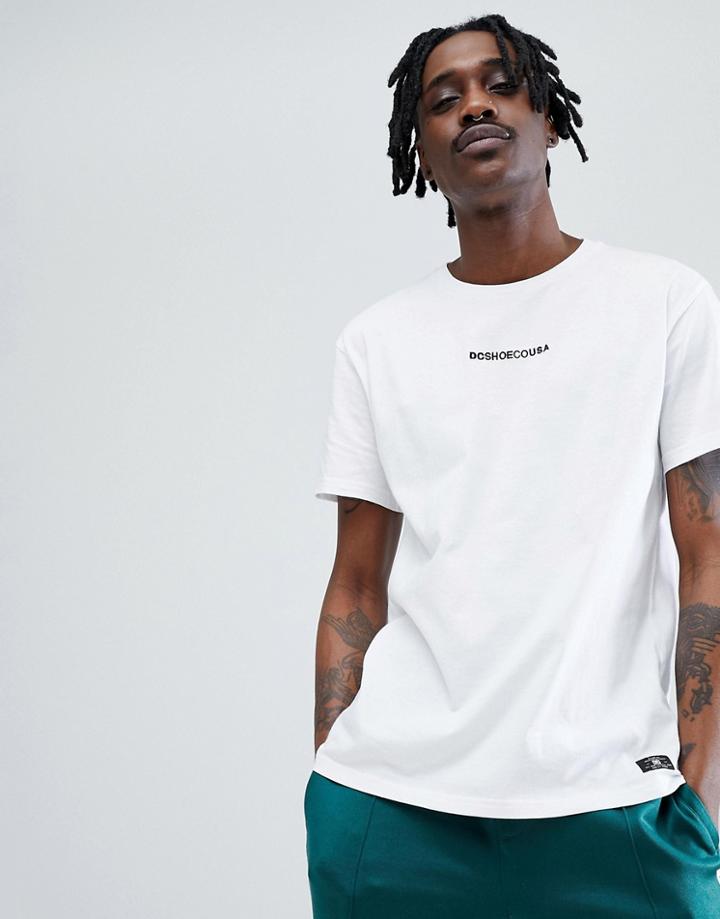 Dc Shoes Craigburn T-shirt With Chest Logo In White - White