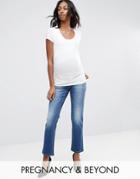 Bandia Maternity Over The Bump Boyfriend Jean With Removable Band - Blue