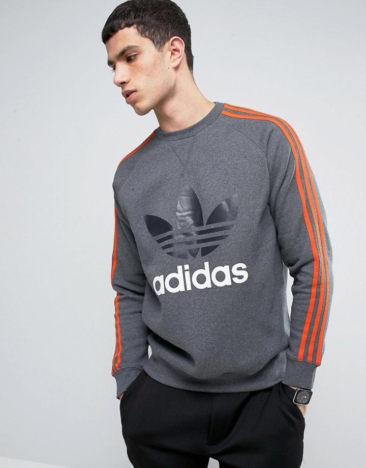 Adidas Originals Trefoil Sweater - Gray