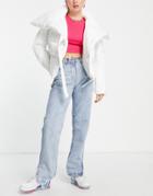 Rebellious Fashion Bleached Distressed Back Denim Jeans In Blue