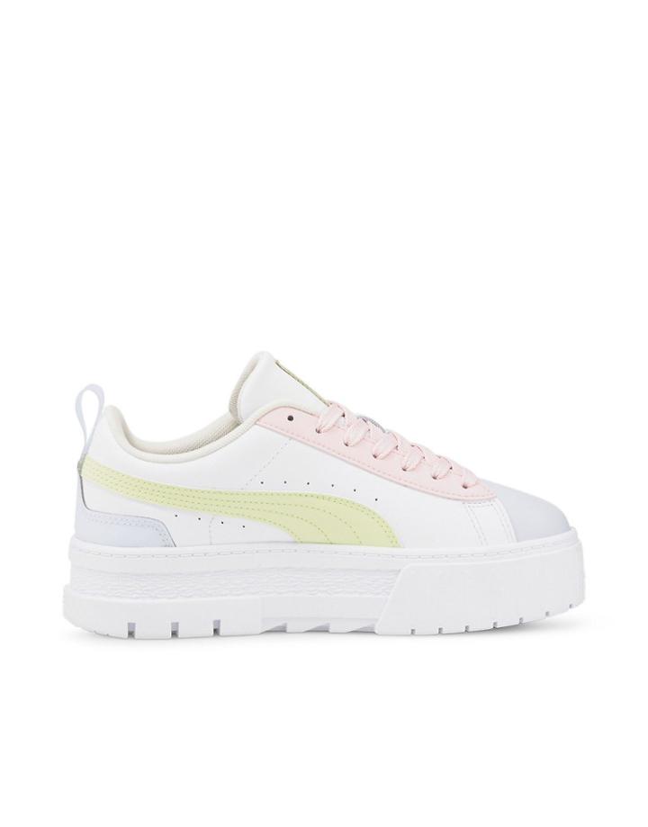Puma Mayze Sneakers In Pop Neon-white